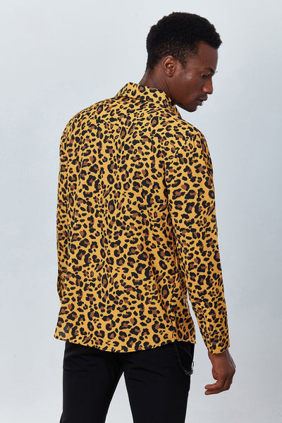 Wild Leopard Print Long Sleeve Shirt - Dear Deer - The Clothing LoungeDear Deer