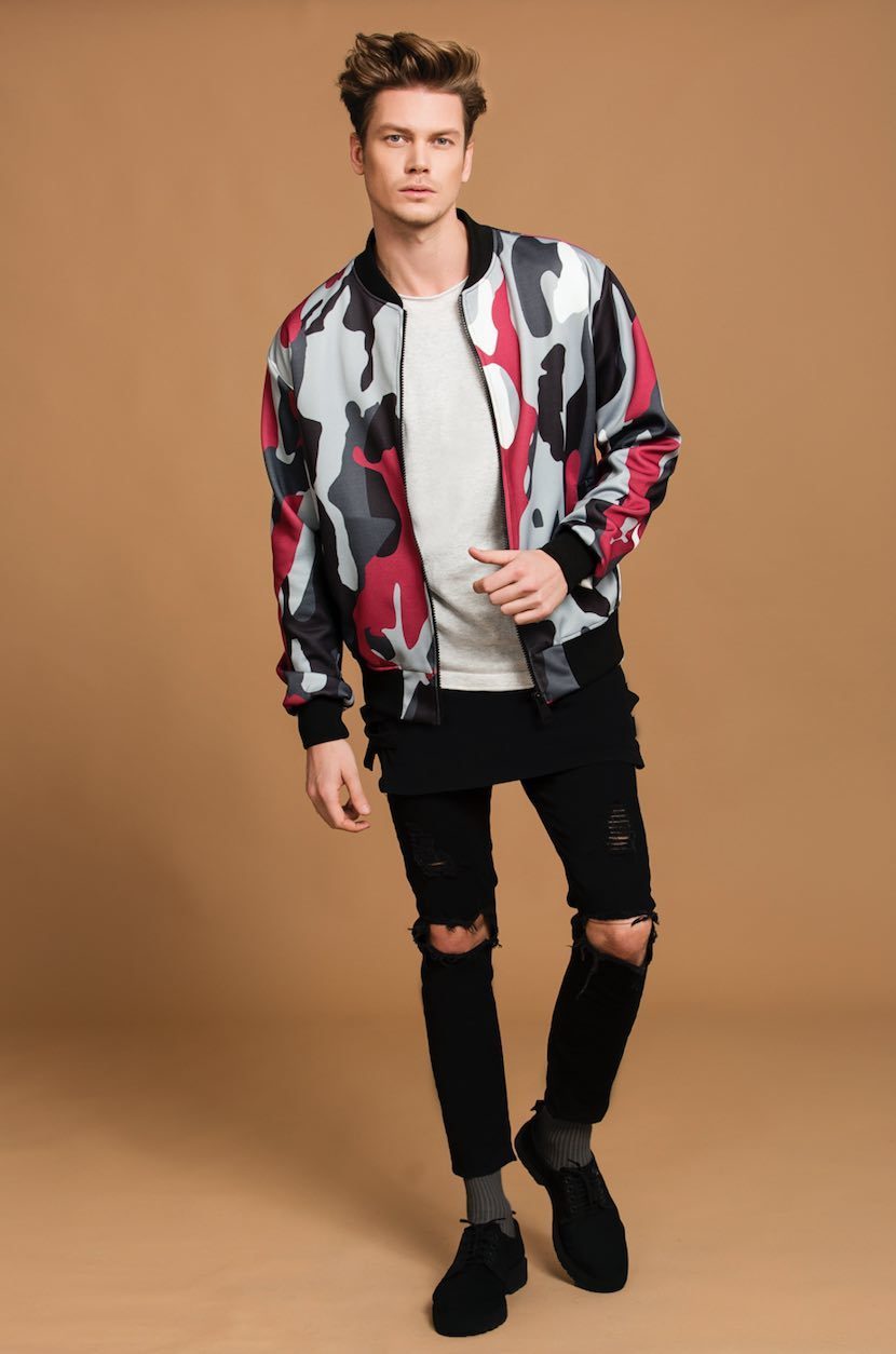 Wilt Men's Camo Print Bomber Jacket - The Clothing LoungeDear Deer