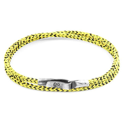 YELLOW NOIR LIVERPOOL SILVER AND ROPE BRACELET - The Clothing LoungeANCHOR & CREW