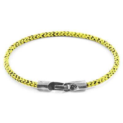 YELLOW NOIR TALBOT SILVER AND ROPE BRACELET - The Clothing LoungeANCHOR & CREW